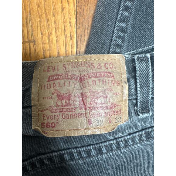 Vintage Levi’s 560 Men’s Jeans 32x32 Gray Loose Fit Tapered Leg - Picture 2 of 13